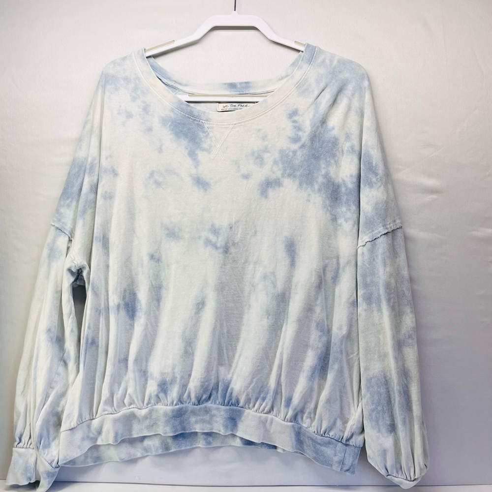 We The Free Blue and White Tie-Dye Sweatshirt‎